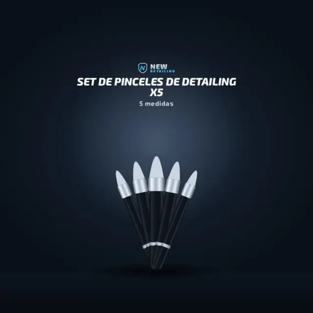 Set de Pinceles de Detailing x5